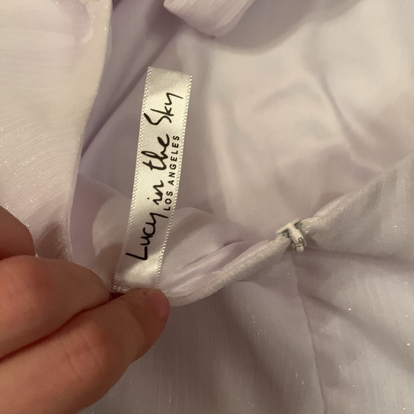 white sparkly lucy in the sky dress - Picture 5 of 5